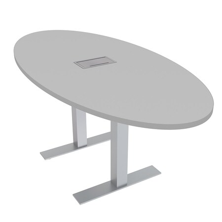 Skutchi Designs 33.5 in W, 69.5 in L, 29 in H, Engineered Wood Top, Grey HAR-OVL-34x70-T-ELEC-XD01